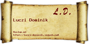 Luczi Dominik névjegykártya